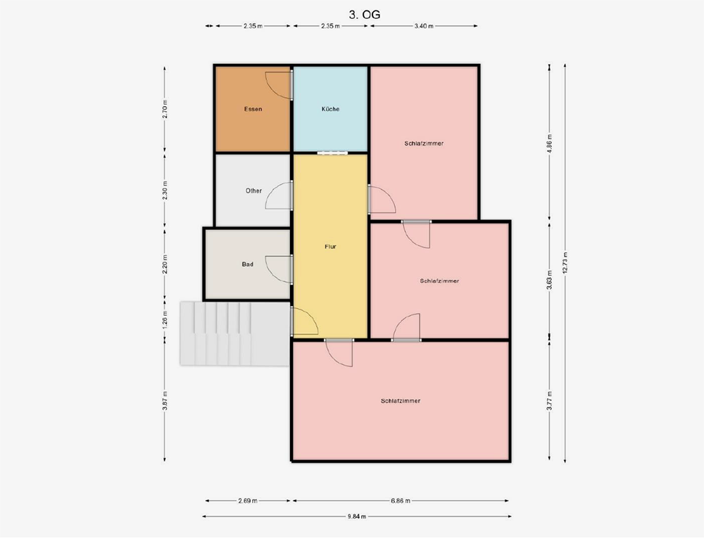 wohnung2 Wohnbereich 2. Obergeschoss